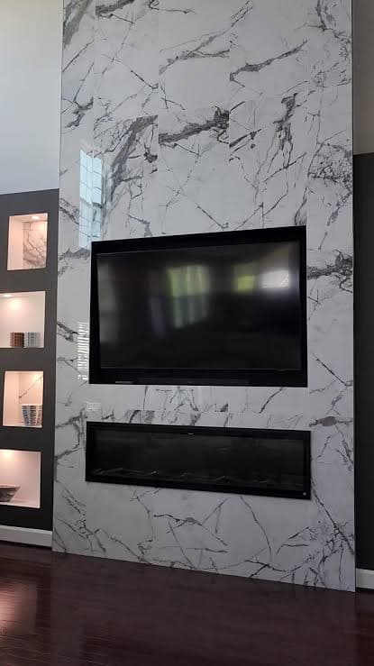 Custom Fireplace Tile Installation